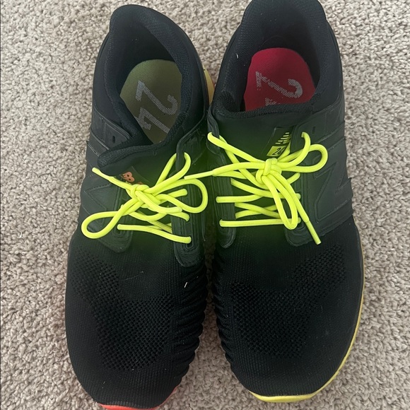 New Balance Men\'s Black and Neon Yellow Athletic Shoes
